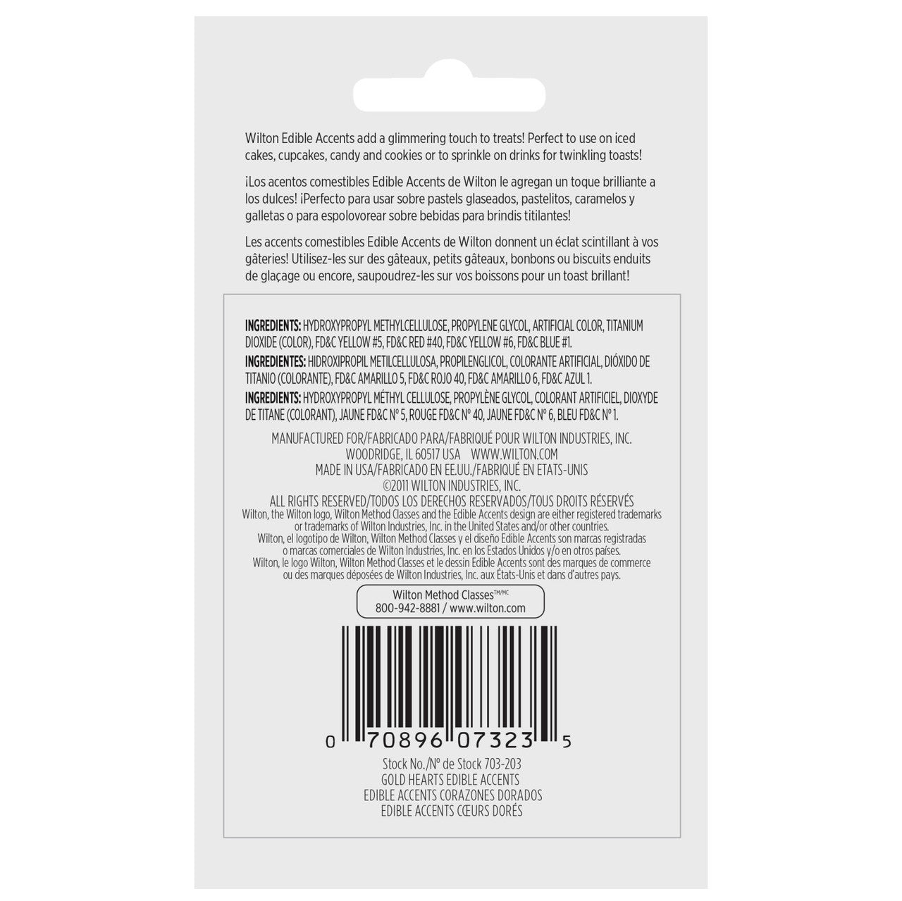 Gold Heart Edible Accents, 0.06 oz