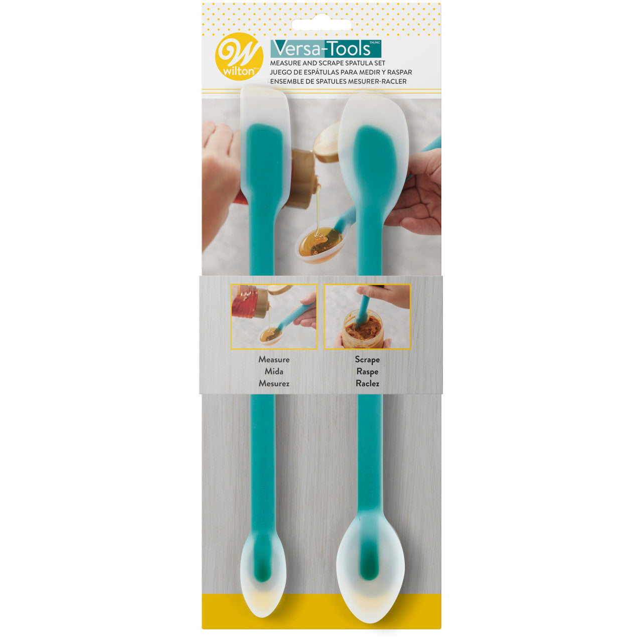 Versa-Tools Measure and Scrape Spatula Set for Cooking and Baking, 2-Piece