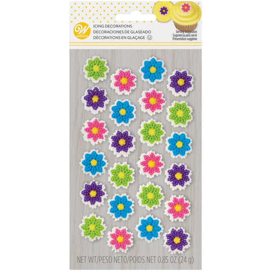 Mini Flower Icing Decorations