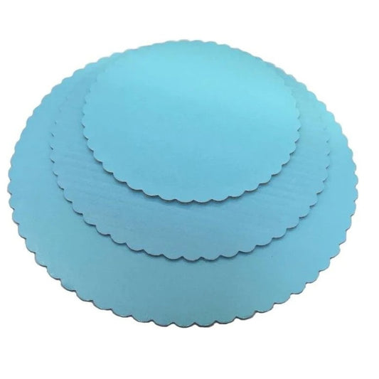 Scalloped Edge Cake Circles - Blue