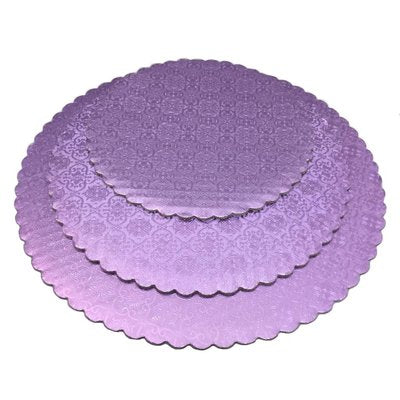 Scalloped Edge Cake Circles - Lilac