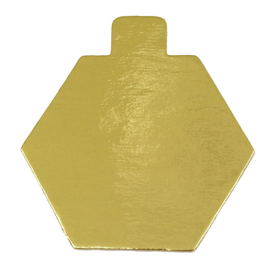 3.5" Hexagon Monoportion Double Sided Gold/ Black Board