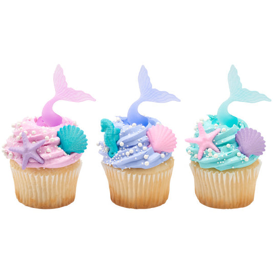 Mermaid Tail Wrap Cupcake Rings