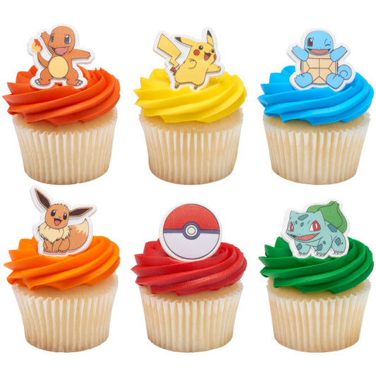 Pokémon Characters Cupcake Rings
