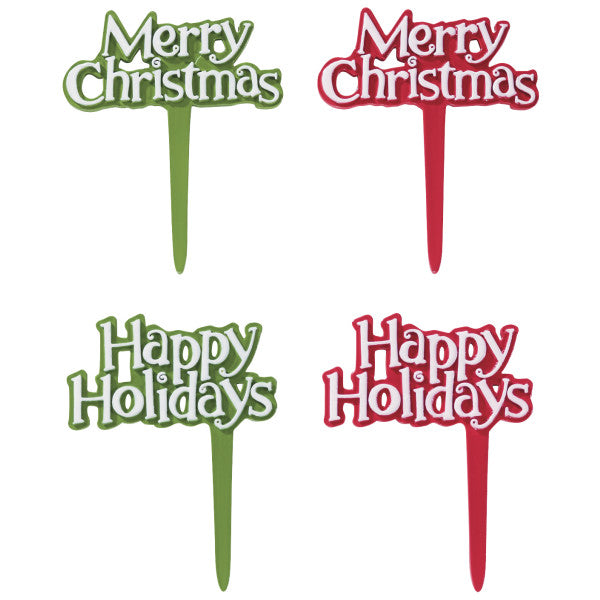 Holiday Tidings Cupcake Picks