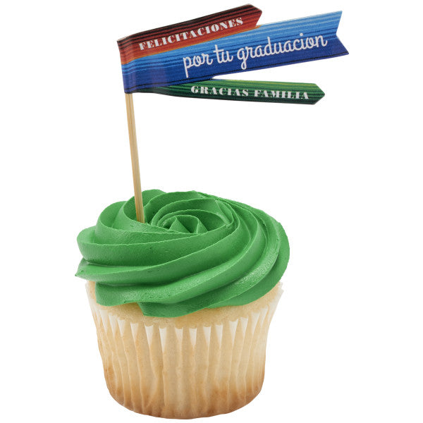 Felicitaciones Sarape Cupcake Picks
