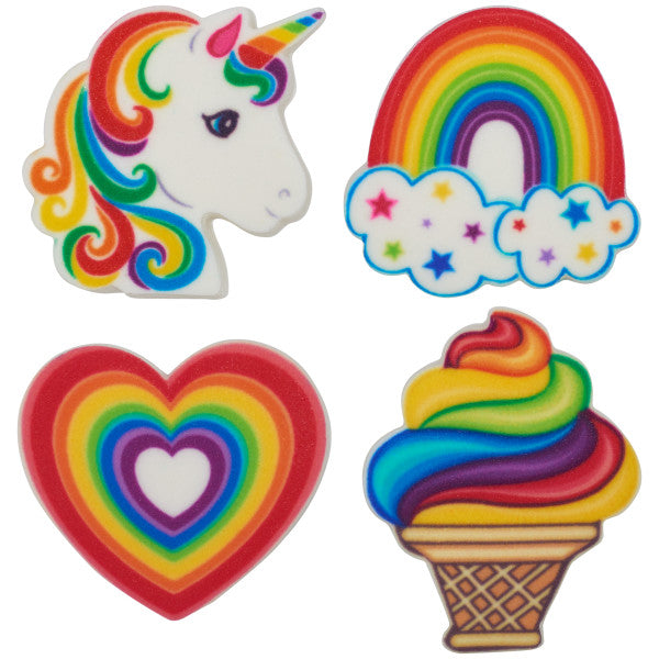 Rainbow Collection Sweet Edible Decorations