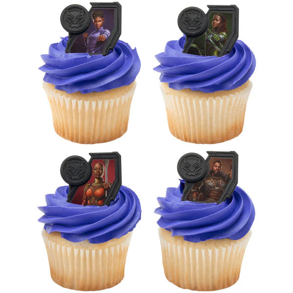 Black Panther Cupcake Rings