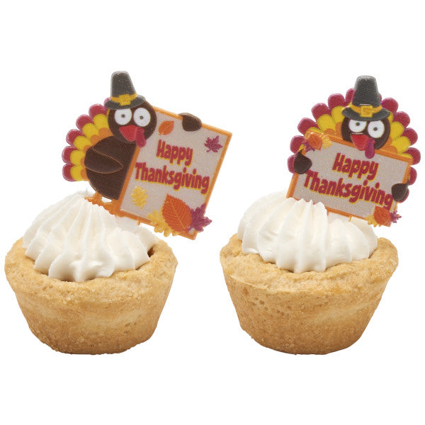 Happy Thanksgiving Turkeys Cupcake Picks
