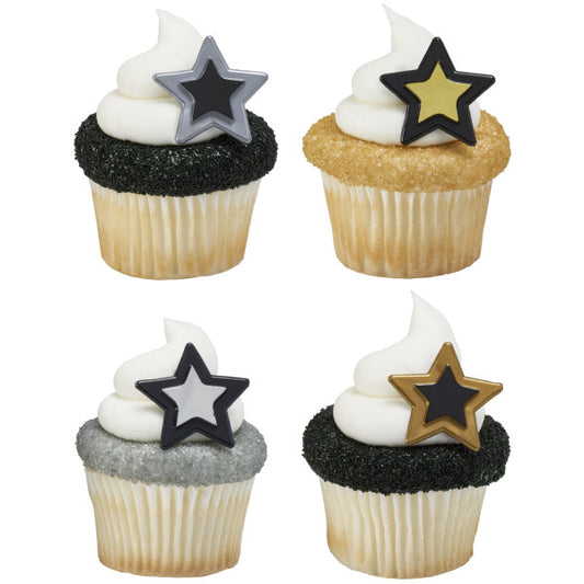 Grad Star Cupcake Rings