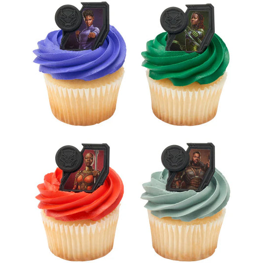 Black Panther Cupcake Rings