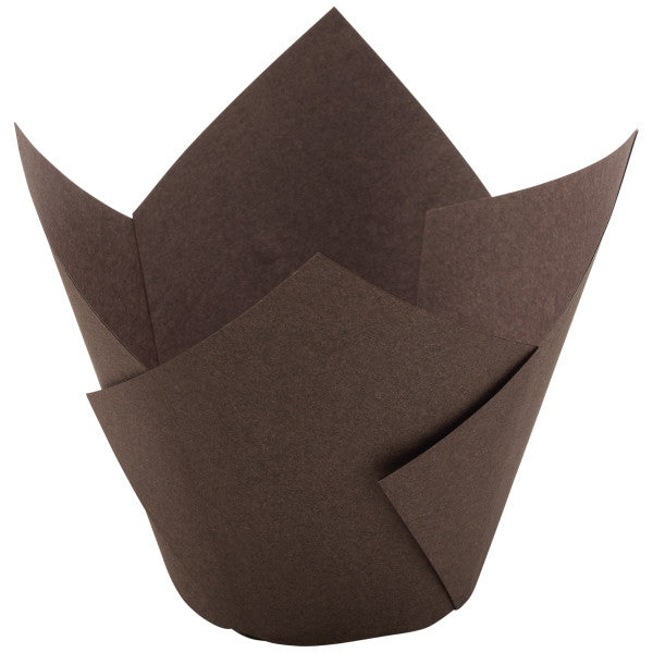 Brown Tulip Baking Cups