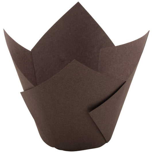 Brown Tulip Baking Cups