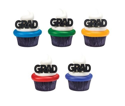 Grad Graduation Cupcake Rings