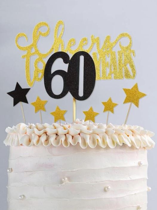 60th Birthday Cake Topper