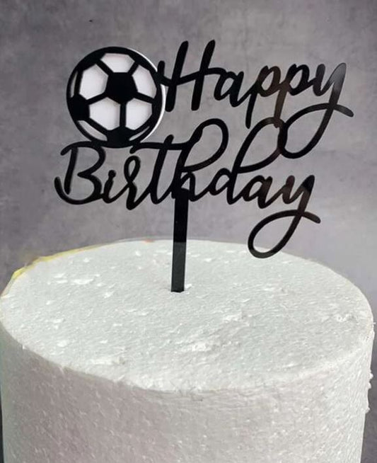 Letter & Soccer Cake Topper