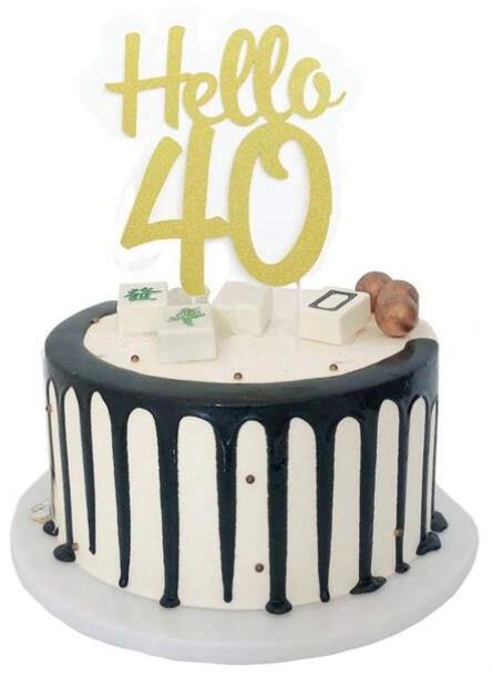 Hello 40 Cake Topper