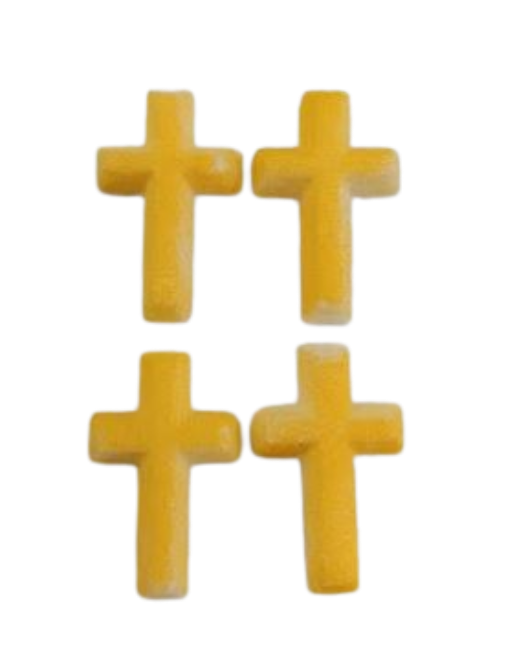 Mini Gold Cross Sugar Decor