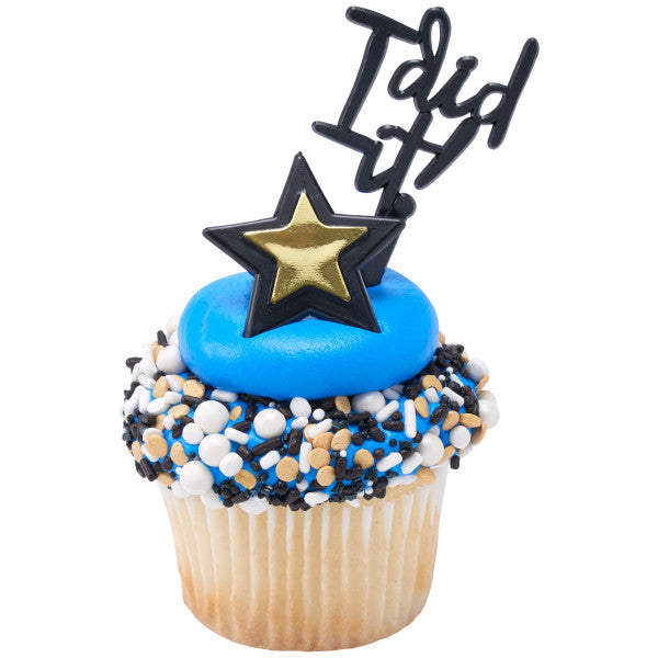 Grad Star Cupcake Rings