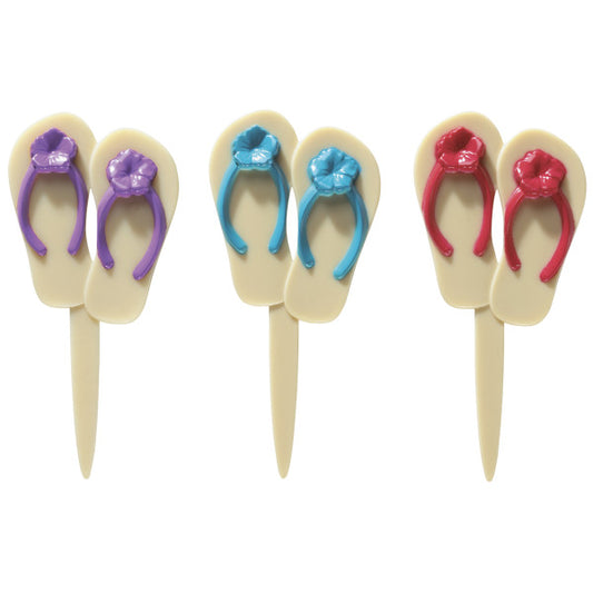 Summer Flip Flops Cupcake Picks