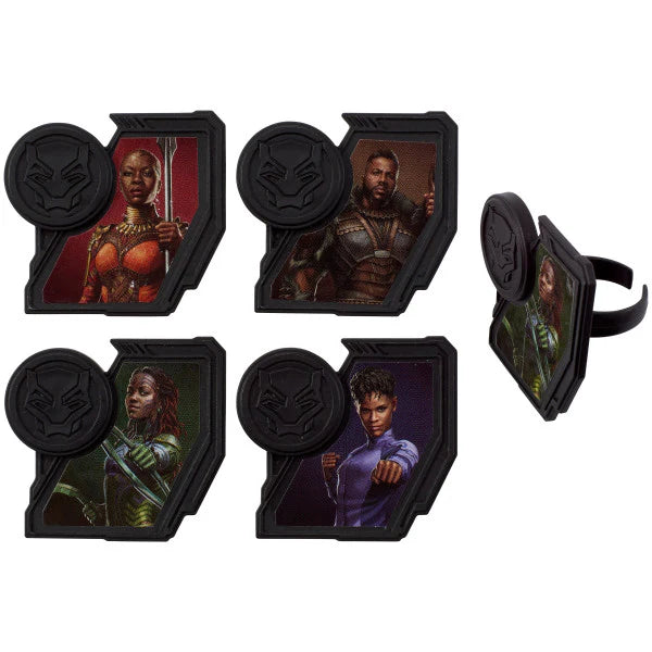 Black Panther Cupcake Rings