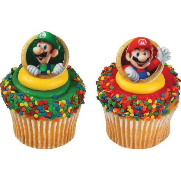 Super Mario™ Mario & Luigi Cupcake Rings
