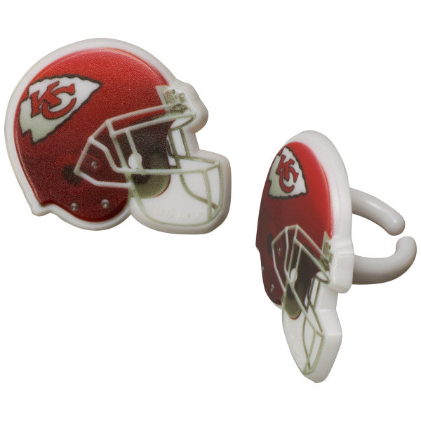 Kansas city Chiefs Team Helmet Cupcake Rings
