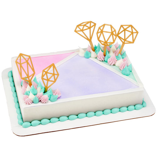 Gold Geometric Cake Kit