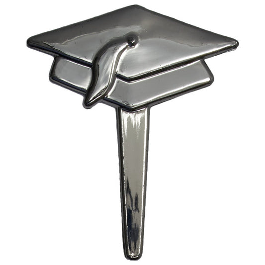 Black Metallic Grad Hats Cupcake Picks