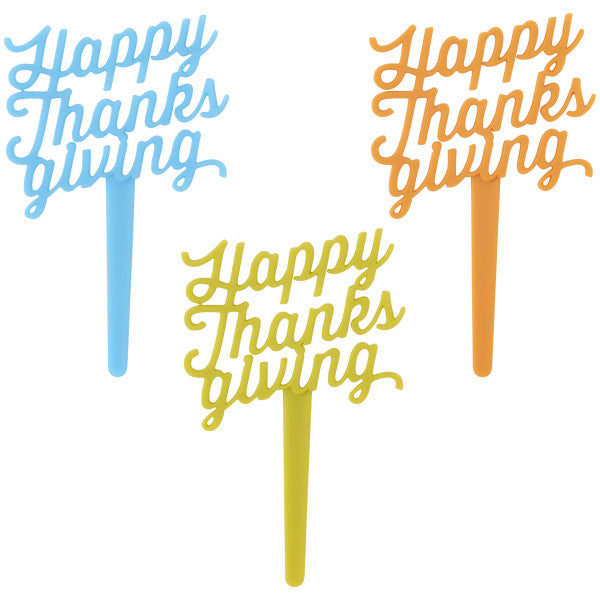 Happy Thanksgiving Cupcake Picks