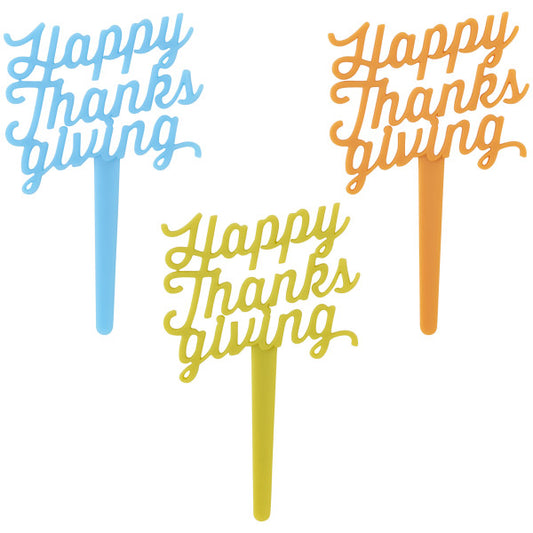Happy Thanksgiving Cupcake Picks
