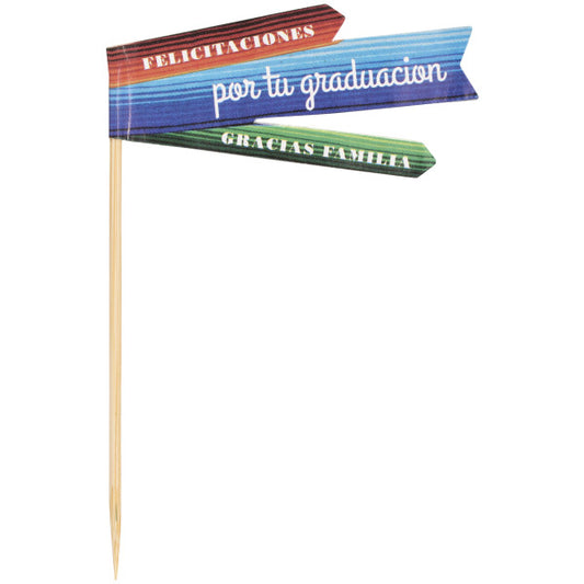 Felicitaciones Sarape Cupcake Picks