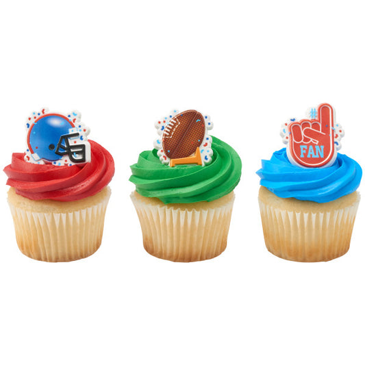 Football Cupcake Rings