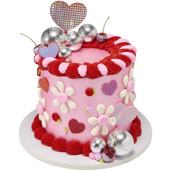 Shimmer Hearts Cupcake Rings