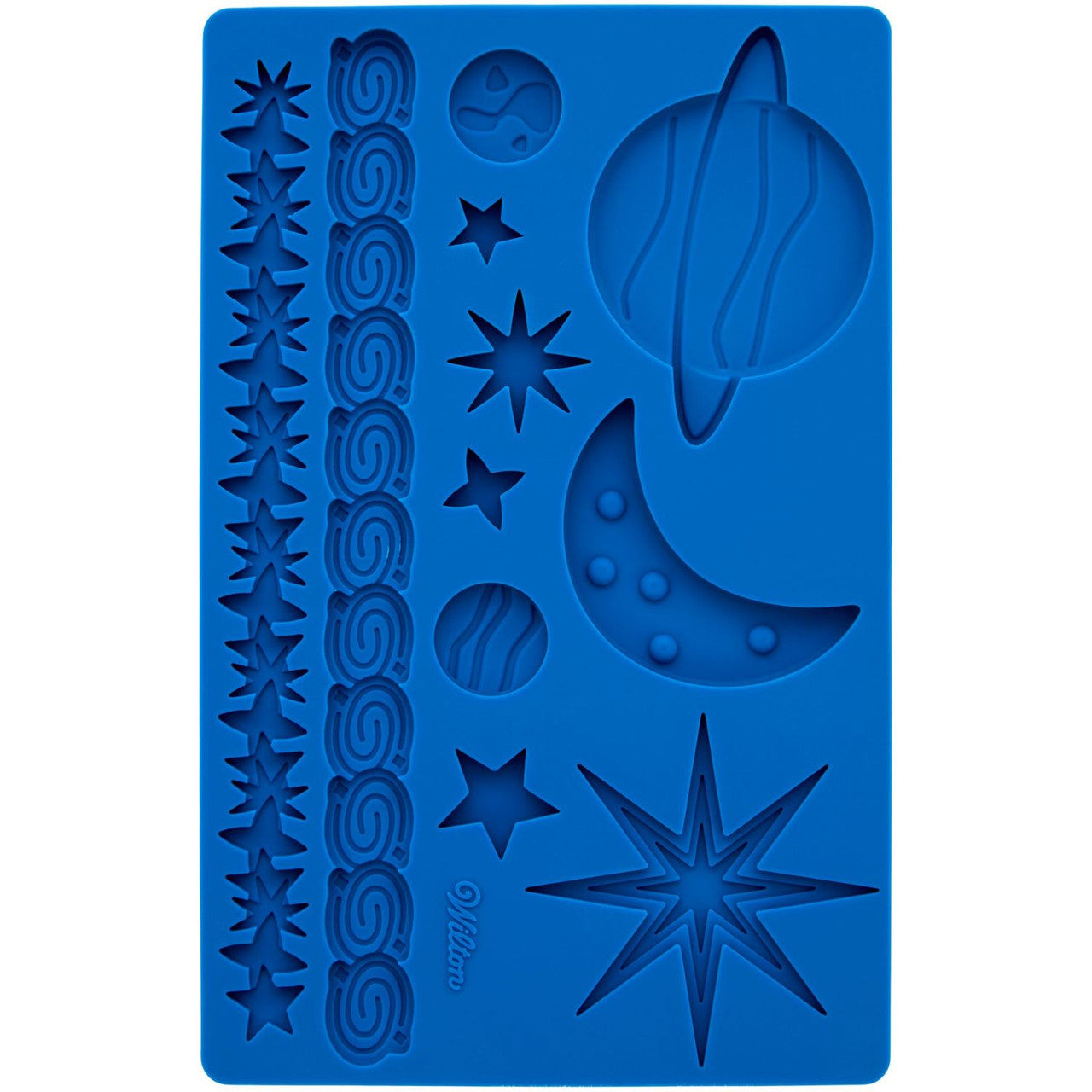 Outer Space Silicone Fondant and Gum Paste Mold, 11-Cavity