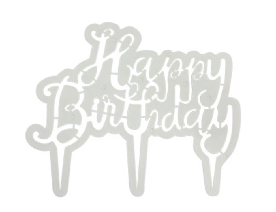 Happy Birthday Script- Cake Topper Cutter