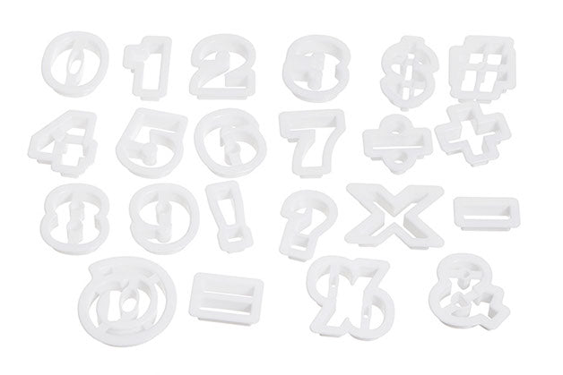 Number & Symbol Cutter Set