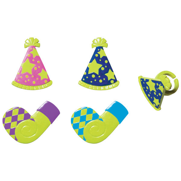 Party Hat & Horn Cupcake Rings