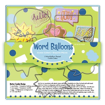 Word Ballon Cookie Cutter Set