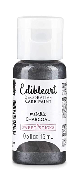 Edibleart Decorative cake paint Metallic Charcoal