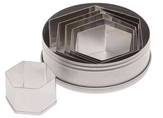 Hexagon Plain 6 pc Cutter Set