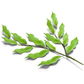 Green Gum Paste Leaf Stems