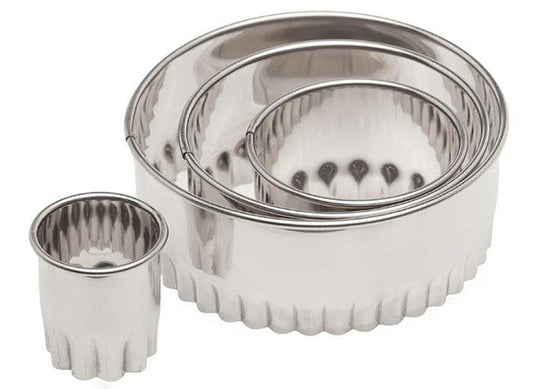 Single Fluted Round Cutter Set of 4