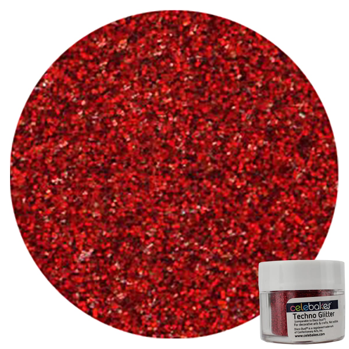Hollywood Red Techno Glitter