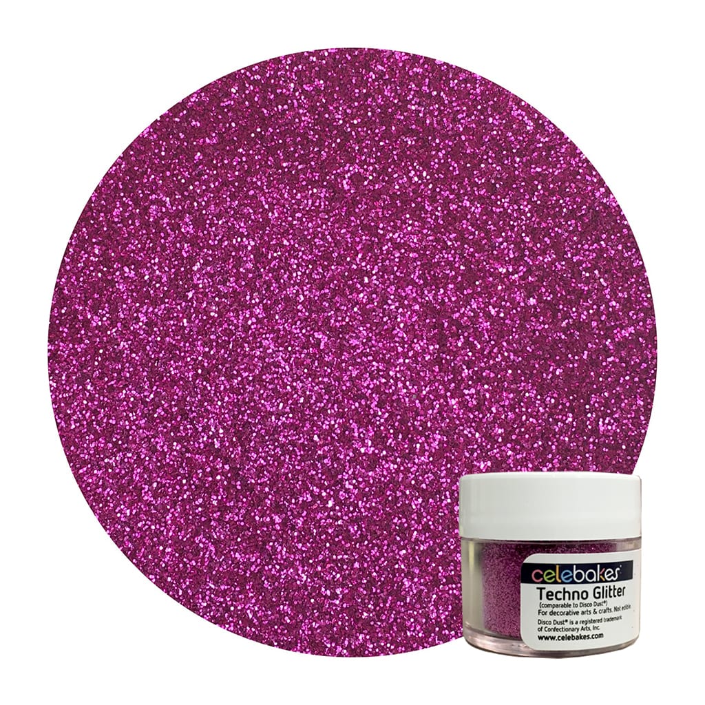 Glamorous Pink Techno Glitter