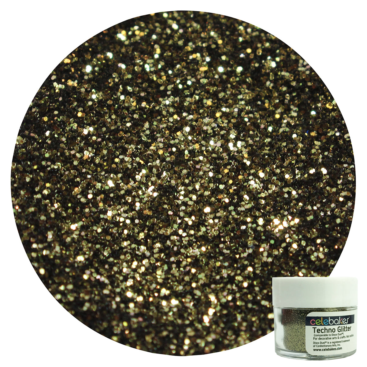 Celebakes Antique Gold Techno Glitter, 5g