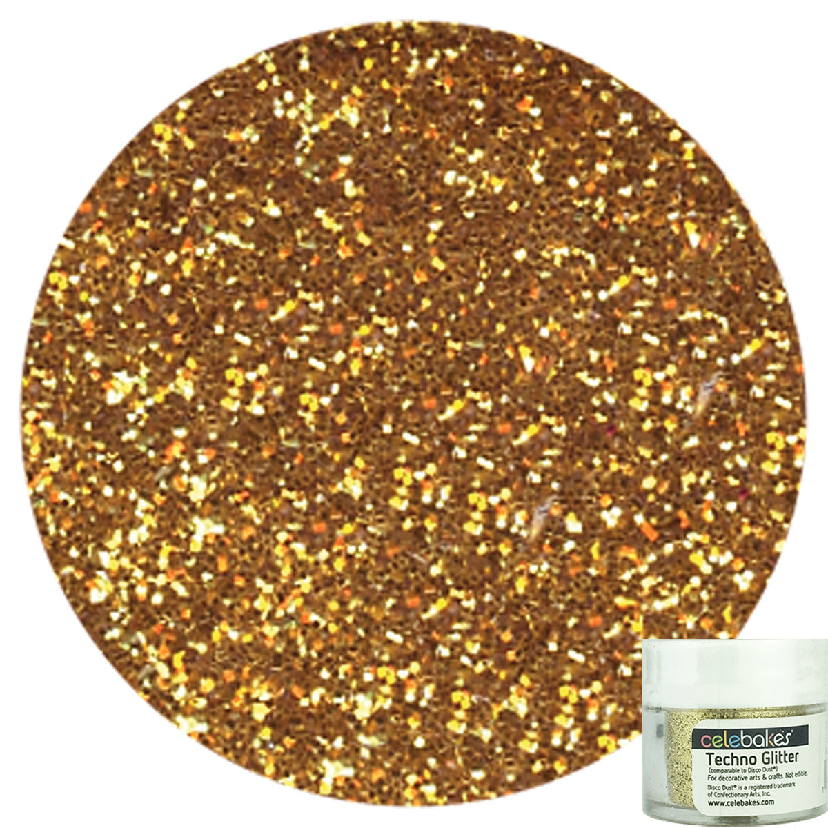 Celebakes Gold Techno Glitter, 5g