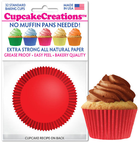 Red Greaseproof Liner - Cupcake Creations