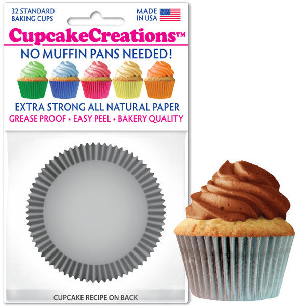 Silver Greaseproof Liner - Cupcake Creations