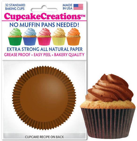 Chocolate Brown Greaseproof Liner - Cupcake Creations